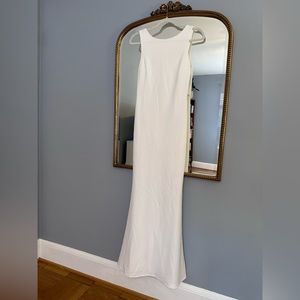 Love In Your Eyes Ivory Knotted Mermaid Maxi Dress